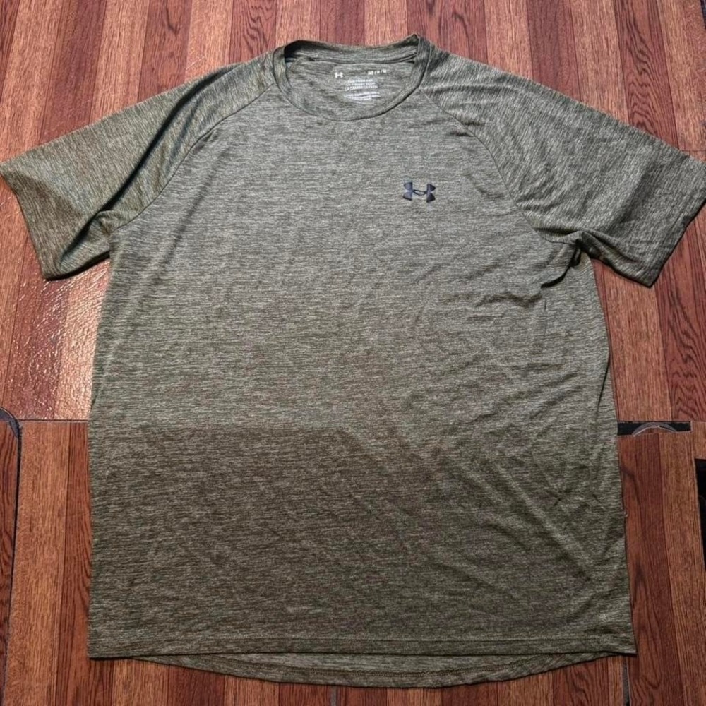 Under Armour Green Tech Retro Sportswear Running Train Shirt Medium